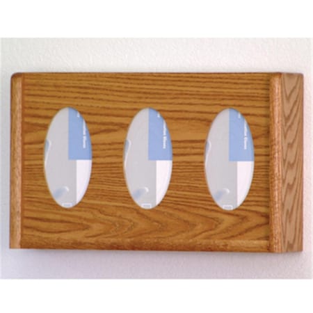 Latestluxury 3 Pocket Glove and Tissue Box Holder in Medium Oak - Oval LA142395